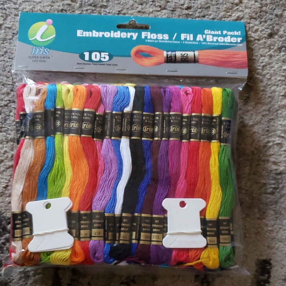 NWT Iris Super Sheen Embroidery Floss - Vibrant Rainbow Collection